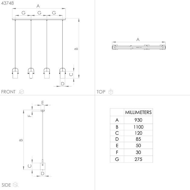 Подвесной светильник Eglo Ayles 43748 Фото № 2