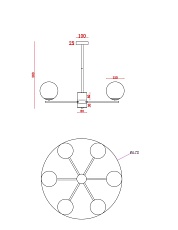 Подвесная люстра Freya Marble FR5230PL-06BS 1