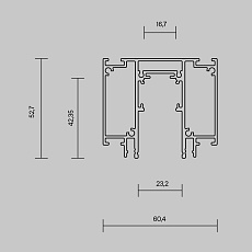 Шинопровод демпферный Maytoni Technical Exility Busbar TRX034D-422W 1