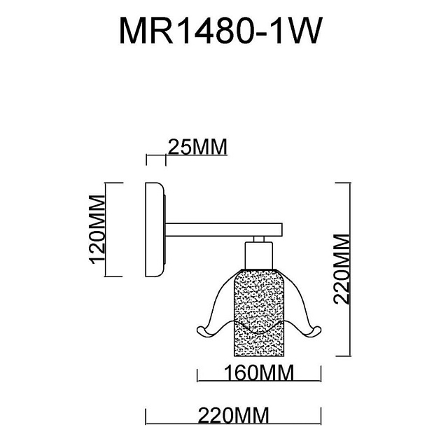 Бра MyFar Lisa MR1480-1W изображение 2 Бра MyFar Lisa MR1480-1W Фото № 2