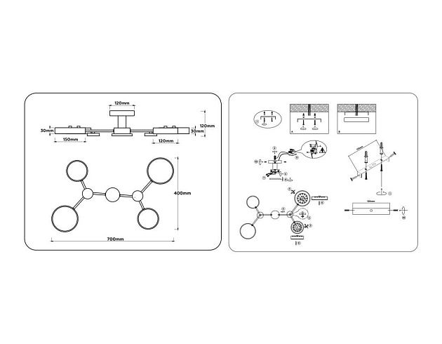 Люстра на штанге Ambrella light COMFORT FL4859 Фото № 4