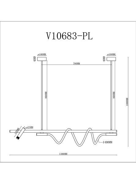 Подвесной светодиодный светильник Moderli True V10683-PL Фото № 2