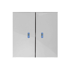 Выключатель двухклавишный с подсветкой ЭРА 12 10AX 250V 12-1105-01 Б0014657 1