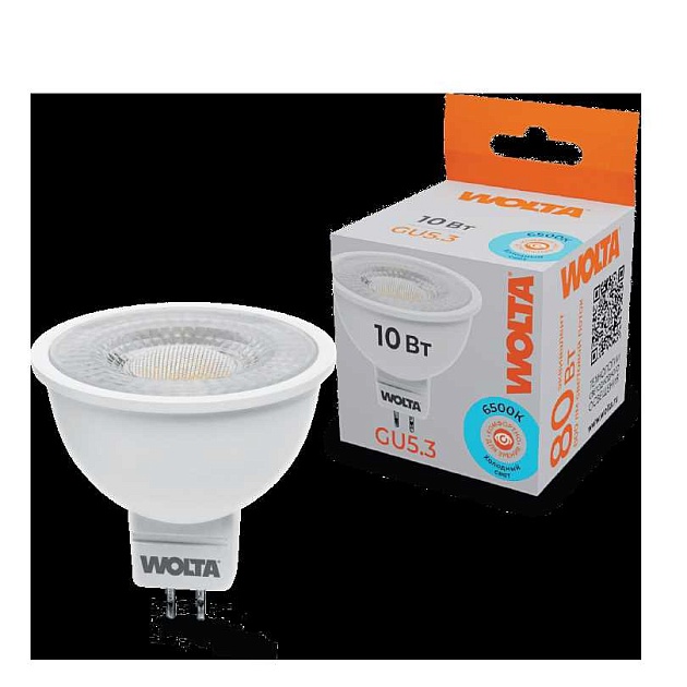 Светодиодная лампа WOLTA WSTD-MR16-220V10W6KGU5.3-L Фото № 1