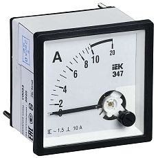 Амперметр аналоговый Э47 10А класс точности 1,5 96х96мм IEK IPA20-6-0010-E