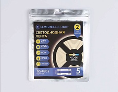 Светодиодная лента Ambrella Light GS4602 COB 384Led/ 7W m/ 24V IP20 4500K/ 5m*3mm*2mm (2 конт.) GS4602 1
