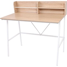 Письменный стол AksHome Coral светлый дуб, лдсп, цвет опоры белый 80042 5