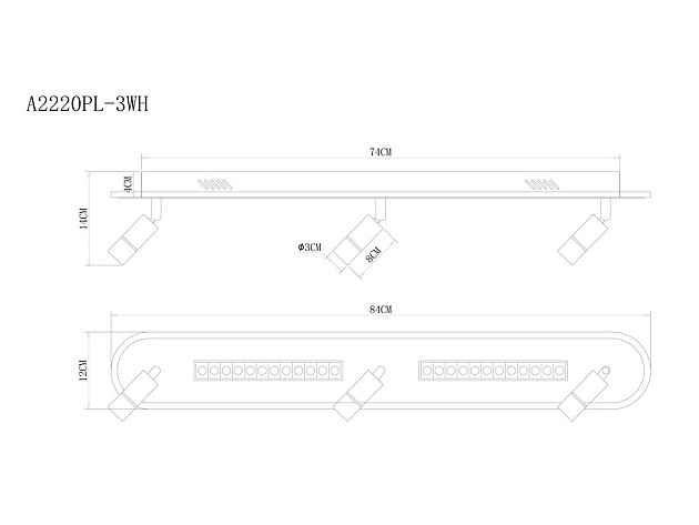 Светодиодный спот Arte Lamp Pisces A2220PL-3WH изображение 2 Светодиодный спот Arte Lamp Pisces A2220PL-3WH Фото № 2