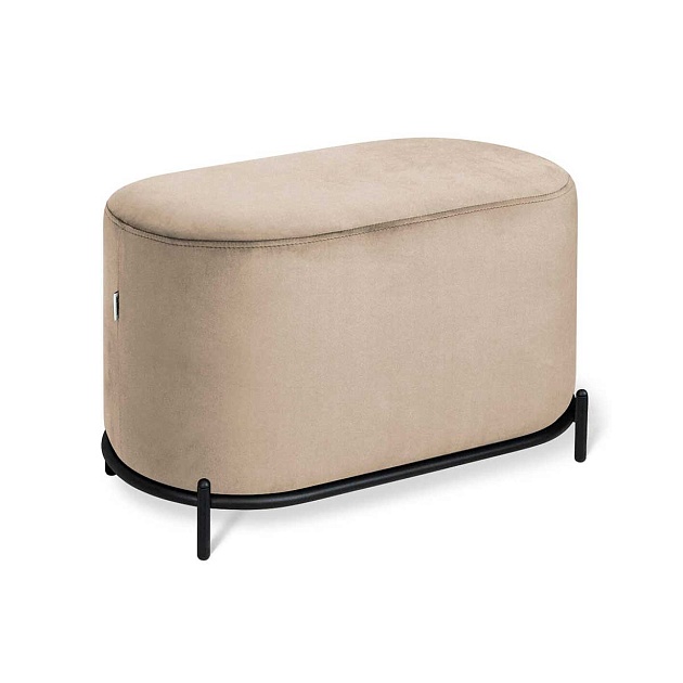 Пуф Sheffilton SHT-B7 ванильный крем/черный муар 1954499401 Фото № 1