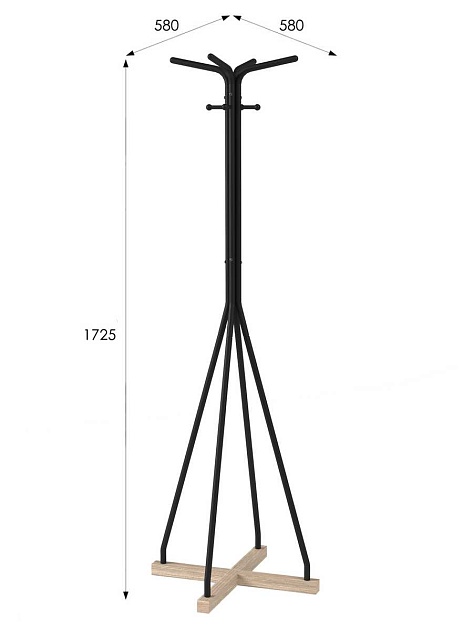 Напольная вешалка Мебелик Галант 218 007166 изображение 3 Напольная вешалка Мебелик Галант 218 007166 Фото № 3