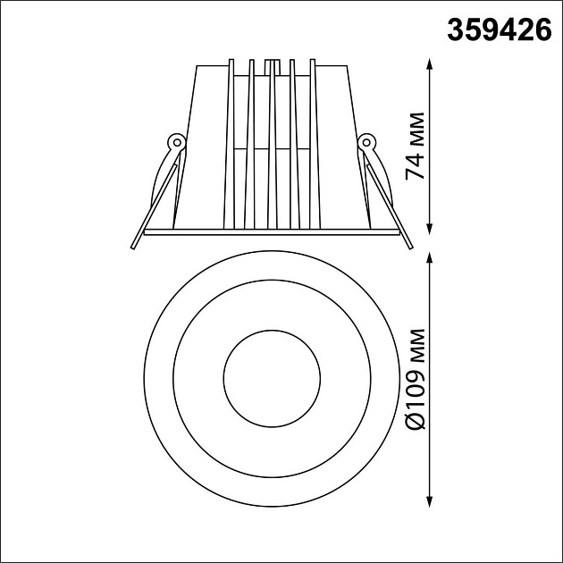 Встраиваемый светодиодный светильник Novotech Spot Lang 359426 Фото № 2