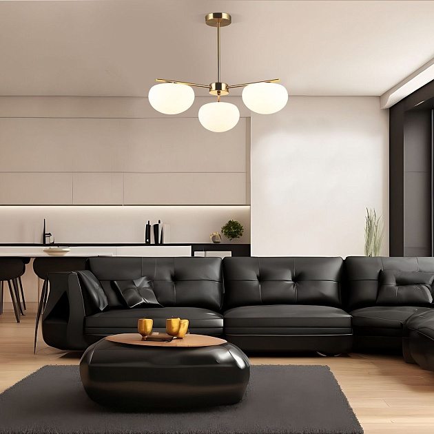 Подвесная люстра Eurosvet Like 30190/3 латунь изображение 5 Подвесная люстра Eurosvet Like 30190/3 латунь Фото № 5