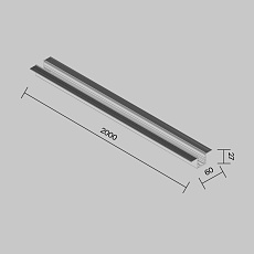 Профиль для уличной трековой системы Maytoni Outdoor O-TR002BF-P-B2M 1