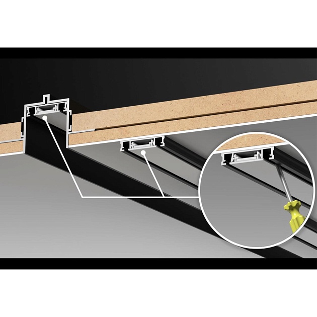 Шинопровод встраиваемый низковольтный Novotech Shino Smal 1 м 135197 Фото № 2