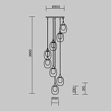 Подвесной светильник Maytoni MOD016PL-08BS1 3