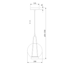 Подвесной светодиодный светильник Eurosvet Frasco 50267/1 LED латунь 1