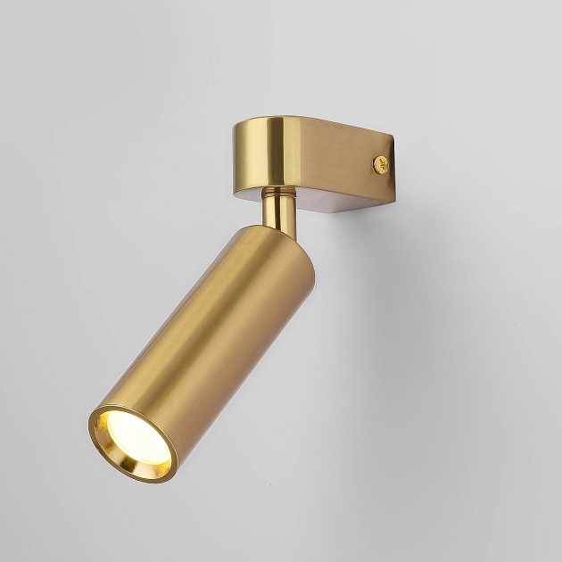 Светодиодный спот Eurosvet Pitch 20143/1 LED латунь изображение 1 Светодиодный спот Eurosvet Pitch 20143/1 LED латунь Фото № 1