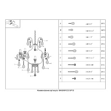 Подвесная люстра Crystal Lux Magnifico SP13 Black/Transparent 1