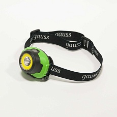 Налобный светодиодный фонарь Gauss от батареек 65х54 180 лм GF303 3