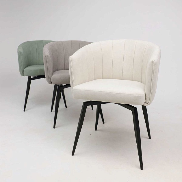 Поворотное кресло AksHome Melon светло-бежевый, ткань 82154 изображение 6 Поворотное кресло AksHome Melon светло-бежевый, ткань 82154 Фото № 6