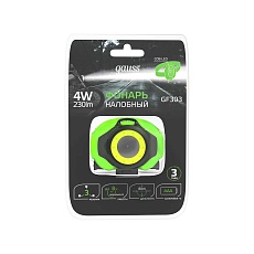 Налобный светодиодный фонарь Gauss от батареек 65х54 180 лм GF303 1