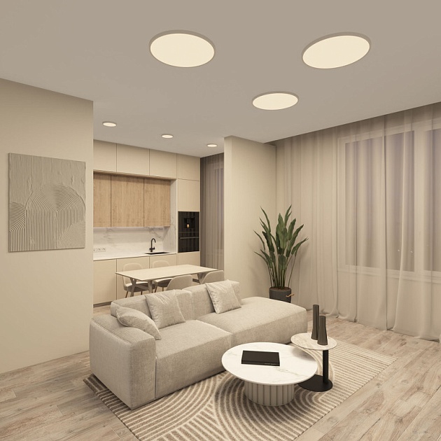 Потолочный светодиодный светильник Denkirs Thin DK6522-WH изображение 5 Потолочный светодиодный светильник Denkirs Thin DK6522-WH Фото № 5