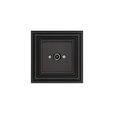 ТВ-розетка проходная Liregus Retro черный матовый 29-227