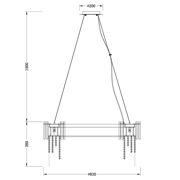 Подвесной светильник Chiaro Кармен 394012215 Фото № 2