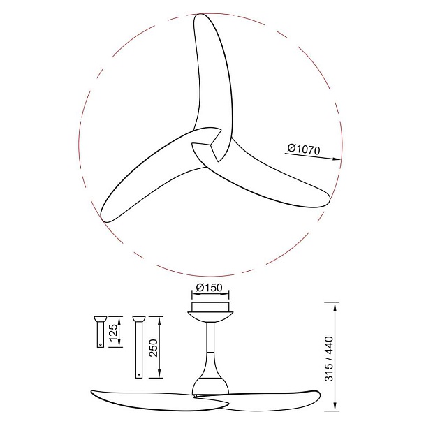 Люстра-вентилятор Mantra IPANEMA III 9042 Фото № 3