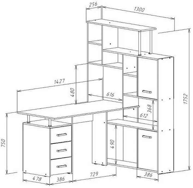 Письменный стол Woodville КС-15 295293 Фото № 2