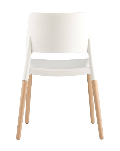 Кухонный стул Stool Group BISTRO белый с деревян. Ножками 8086 WHITE Фото № 4