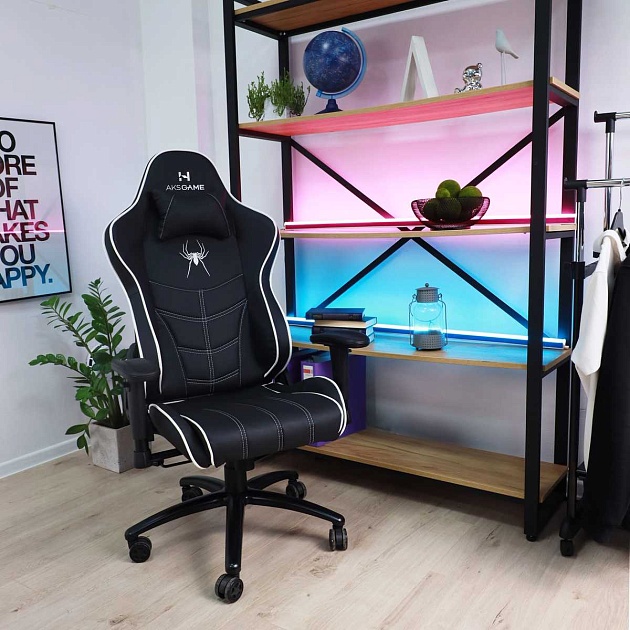 Игровое кресло AksHome Spiderman черный, экокожа 80352 Фото № 14