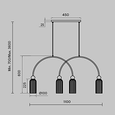 Подвесная люстра Maytoni Antic MOD302PL-04W 1
