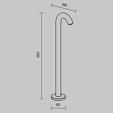 Уличный светодиодный светильник Maytoni Lumi O476FL-L4GF3K 1