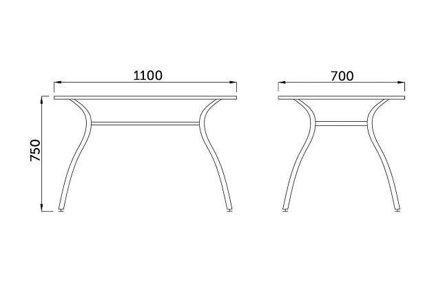 Кухонный стол AksHome Patrizia прозрачный, закаленное стекло 59156 Фото № 2