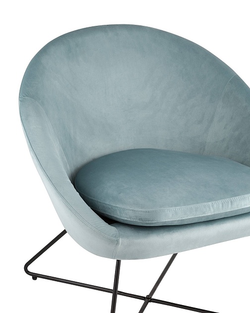 Кресло Stool Group Колумбия вельвет пыльно-голубой DOUMBIA HLR-60 Фото № 2