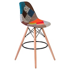 Стул барный DOBRIN DSW BAR (ножки светлый бук, цвет сиденья мозаика) 638GPP-LMZL DSW BAR 3