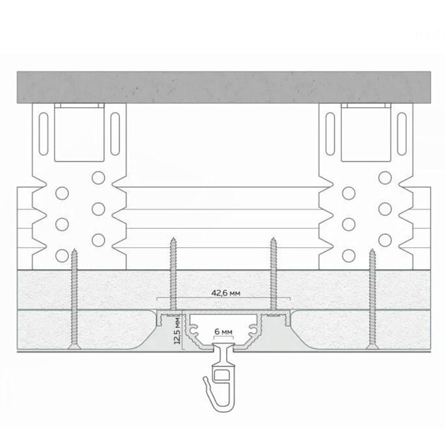 Скрытый карниз FerGipps белый ОК 40 УТ000002545 Фото № 3