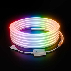 Комплект светодиодного НЕОНа Apeyron 220В, 6Вт/м, RGB, smd5050, 80д/м, 10*18мм, 10м, IP65 (контроллер, заглушка, крепеж - 10шт) 10-108