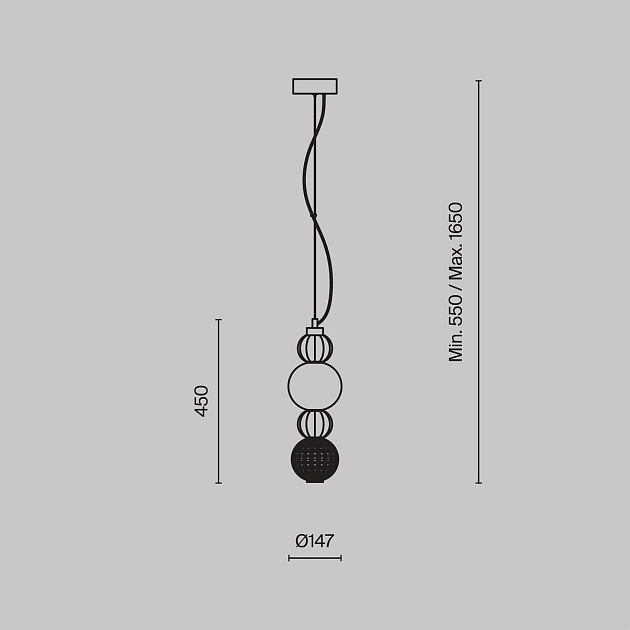 Подвесной светодиодный светильник Maytoni Collar P069PL-L17CH3K изображение 8 Подвесной светодиодный светильник Maytoni Collar P069PL-L17CH3K Фото № 8