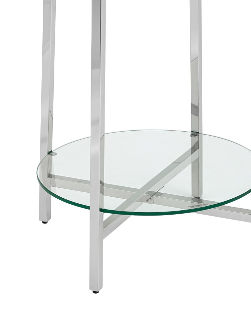Стеллаж Stool Group Ланс прозрачное стекло сталь серебро EDCS-005 Фото № 3