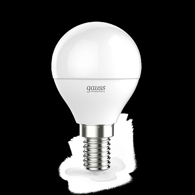 Лампа светодиодная Gauss E14 6W 3000K матовая 53116 Фото № 1