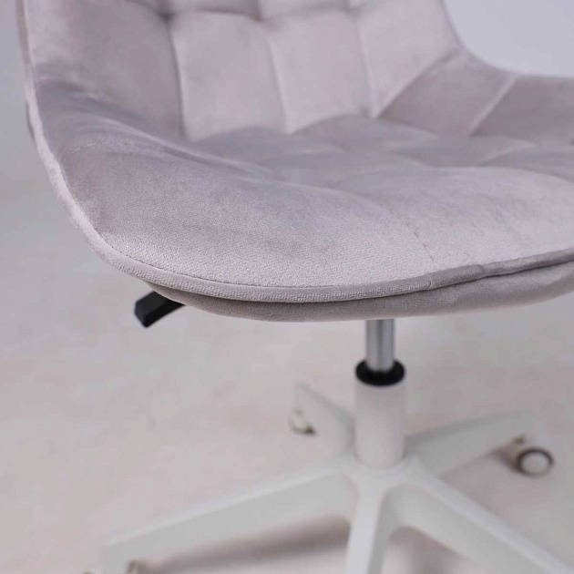 Поворотное кресло AksHome Carolyn велюр, серый 91957 Фото № 12