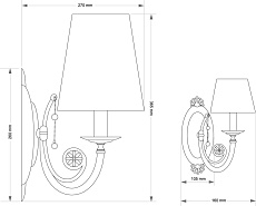 Настенный светильник KUTEK BIBIONE BIB-K-1(P/A) 1