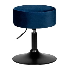 Пуф DOBRIN DANNY BLACK (синий велюр (MJ9-117)) 2050_BlackBase-LM DANNY BLACK