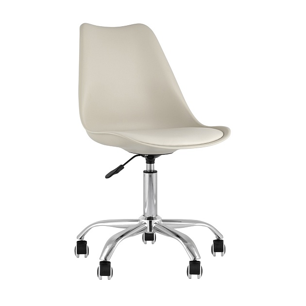 Офисный стул Stool Group BLOK пластиковый бежевый Y818 beige Фото № 1
