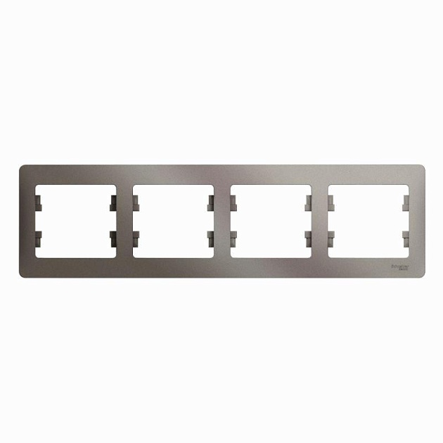 Рамка 4-постовая Systeme Electric Glossa платина GSL001204 Фото № 1