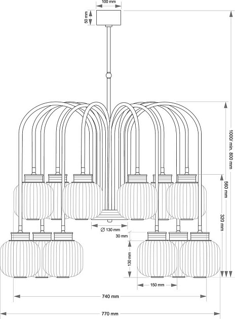 Подвесной светильник KUTEK ALBA ALB-ZW-12(Z) Фото № 3