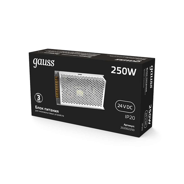 Блок питания Gauss 250W 24V IP20 202002250 Фото № 5
