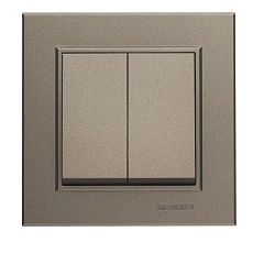 Выключатель двухклавишный Makel Karea 56052003